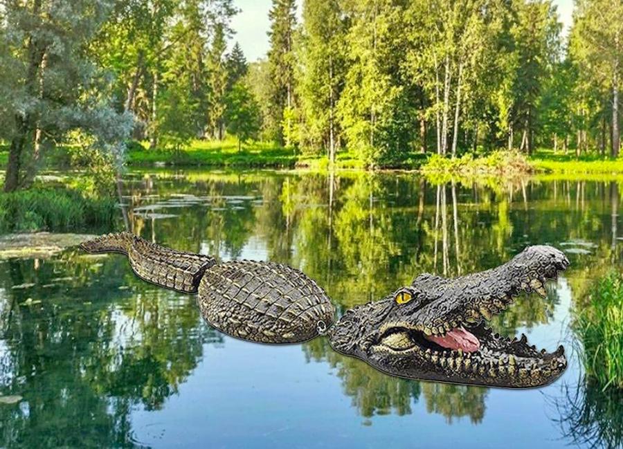 3-Piece Crocodile Garden Statues