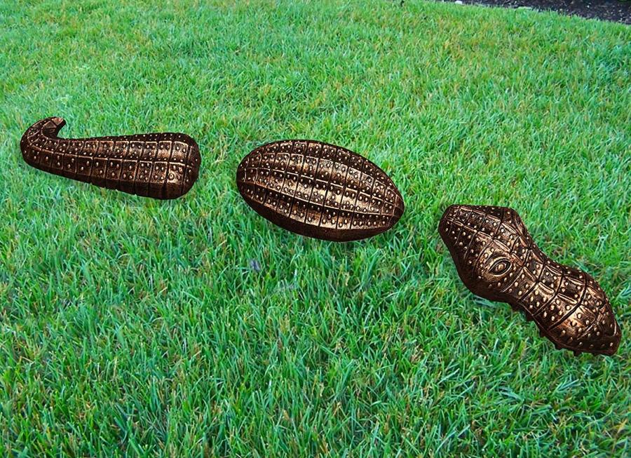 3-Piece Crocodile Garden Statues