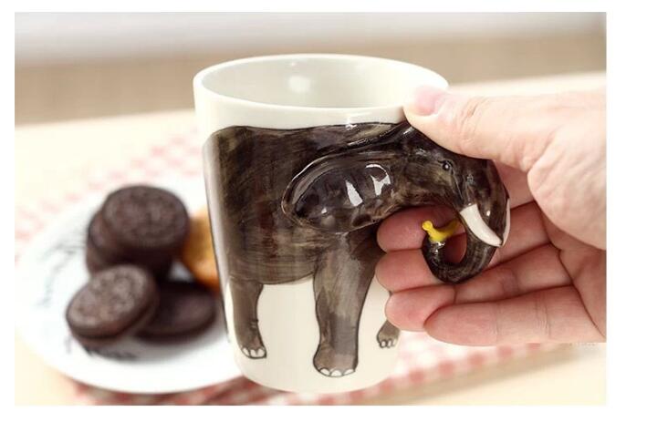 3D Animal Ceramic Mugs - 3D Elephant Mug