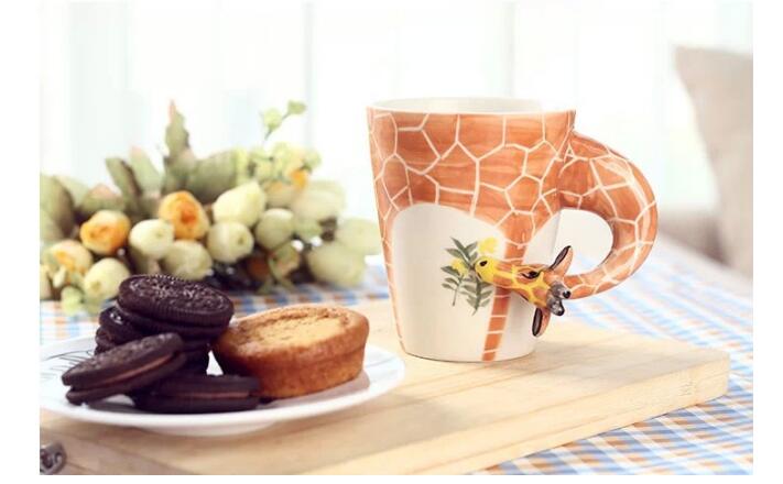 3D Animal Ceramic Mugs - 3D Giraffe Mug