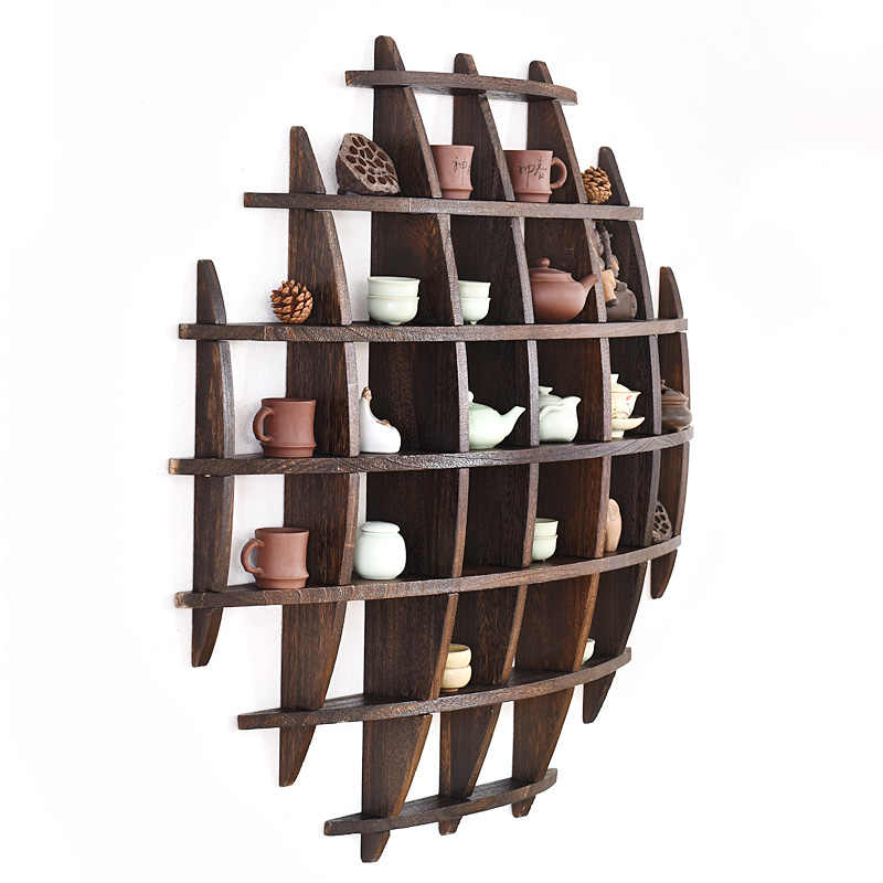 3D Sphere Bookshelf Looks Like It's Sinking Into Your Wall - Curved Circular Wooden Bookshelf