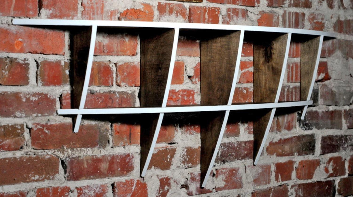 3D Sphere Bookshelf Looks Like It's Sinking Into Your Wall - Curved Circular Wooden Bookshelf