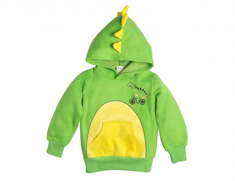 3D Dinosaur Kids Hoodie With Spikes - Kids spiked dinosaur hoodie