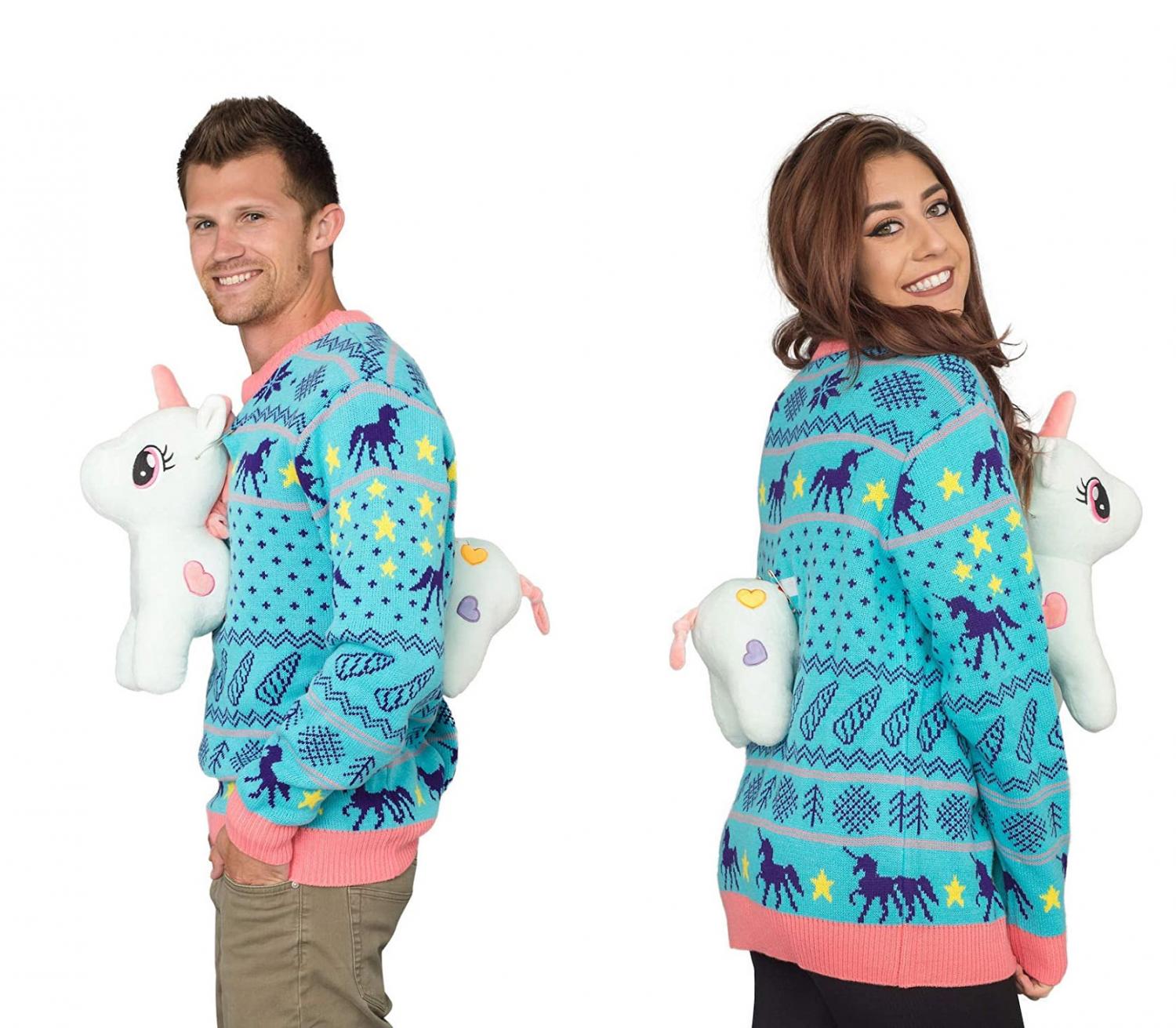 3D Unicorn Ugly Christmas Sweater