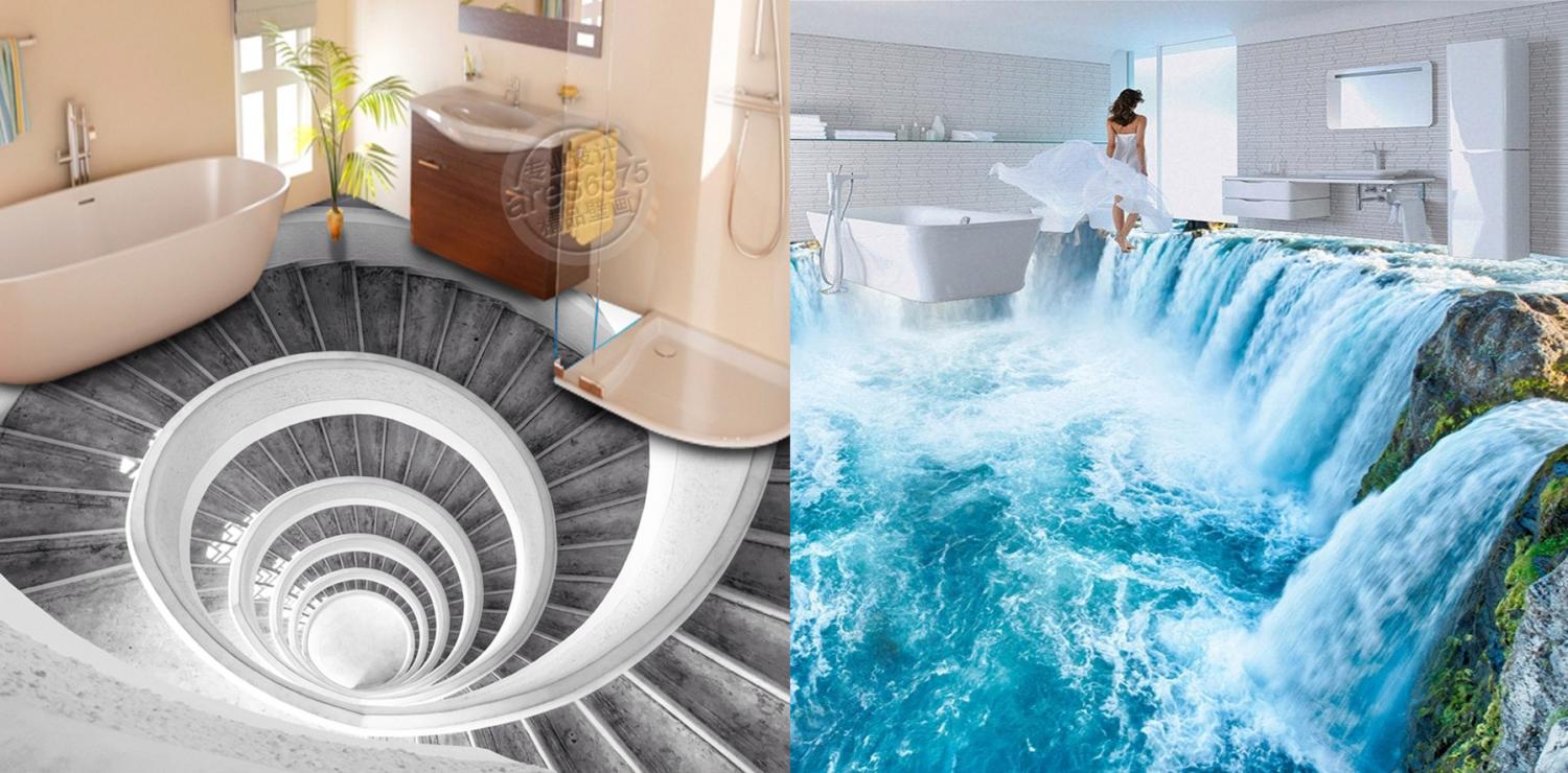 3D Epoxy Floors That Will Turn Your Room Into a Beach - illusion 3d flooring