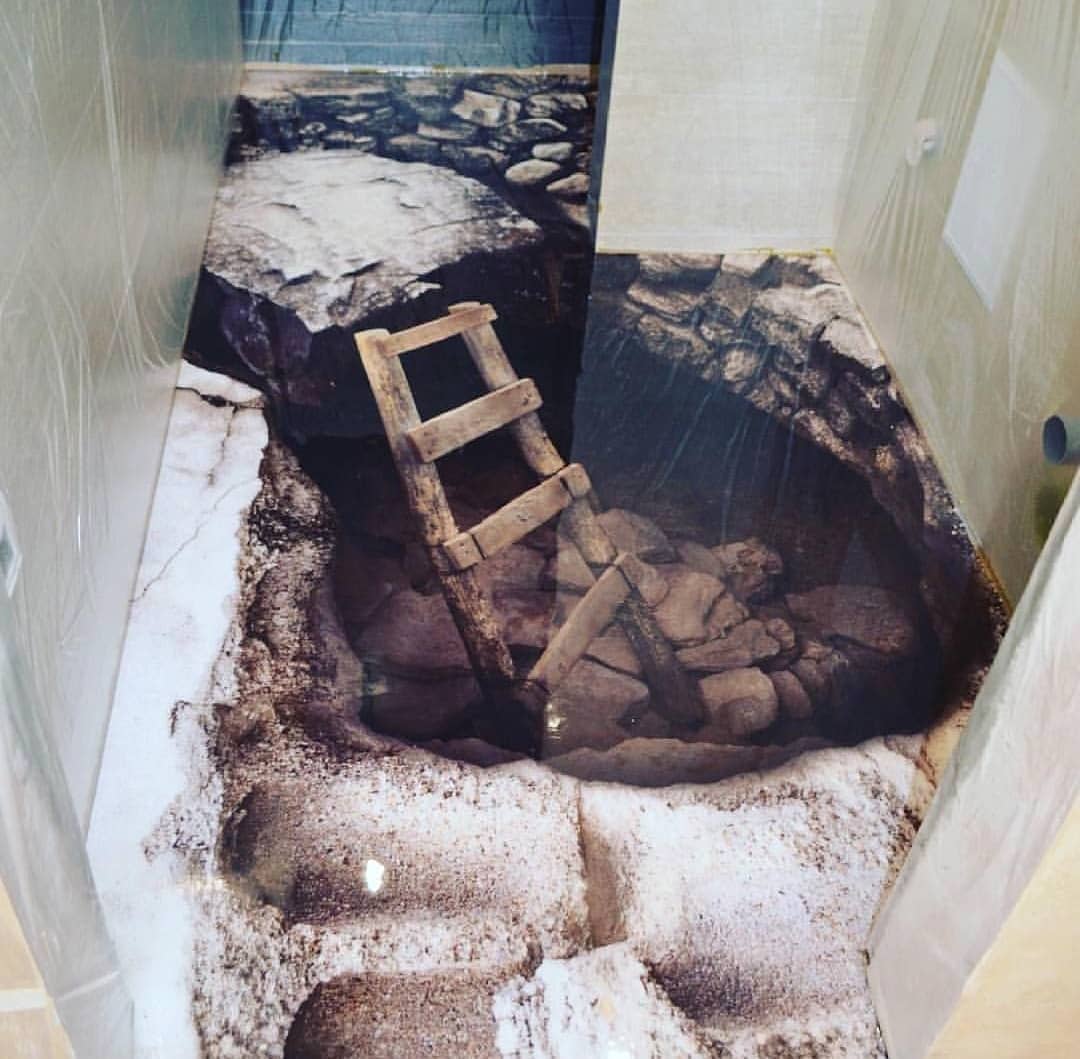 3D Epoxy Floors That Will Turn Your Room Into a Beach - illusion 3d flooring
