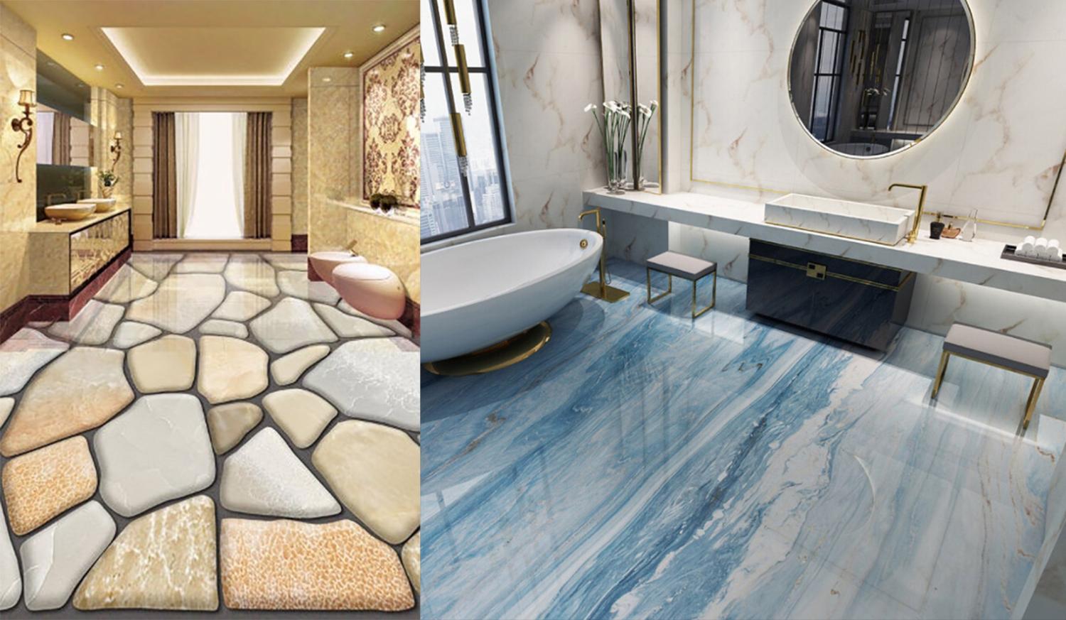 3D Epoxy Floors That Will Turn Your Room Into a Beach - illusion 3d flooring
