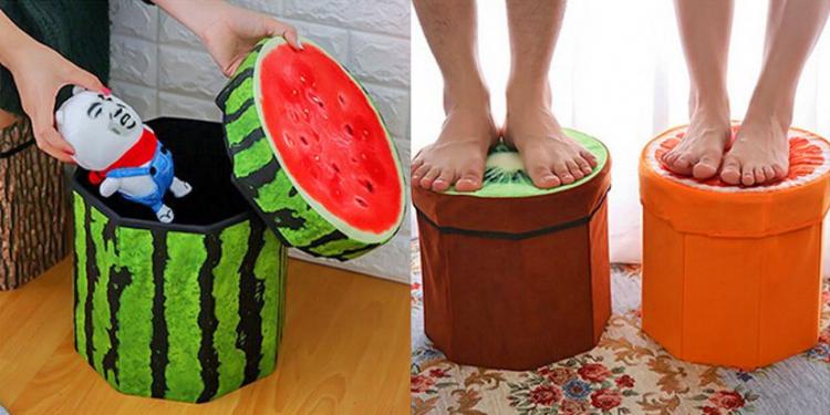 3D Fruit Storage Organizer and Ottoman - 3D Fruit Ottoman and toy box