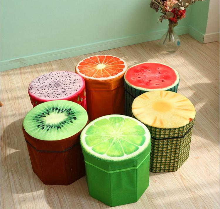 3D Fruit Storage Organizer and Ottoman - 3D Fruit Ottoman and toy box