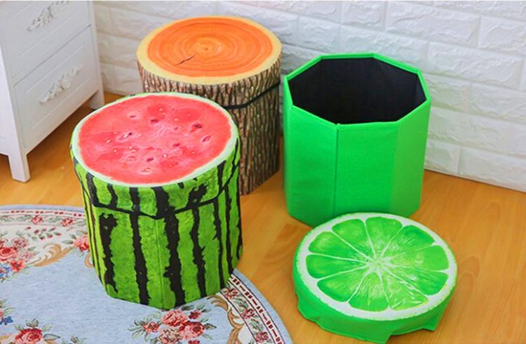 3D Fruit Storage Organizer and Ottoman - 3D Fruit Ottoman and toy box