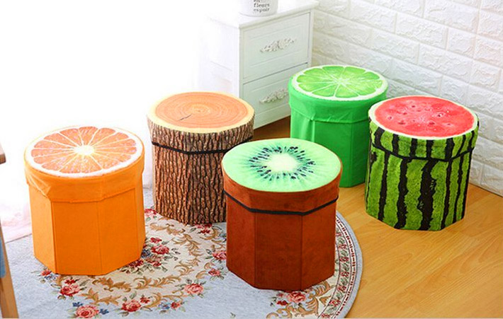 3D Fruit Storage Organizer and Ottoman - 3D Fruit Ottoman and toy box