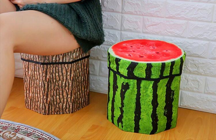 3D Fruit Storage Organizer and Ottoman - 3D Fruit Ottoman and toy box