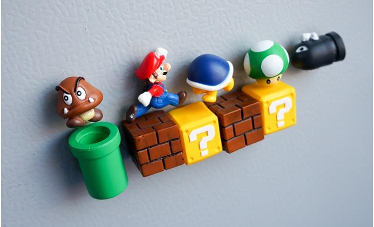 3D Mario Fridge Magnets Let You Build Your Own Mario Level - Geeky Super Mario Brick Magnets