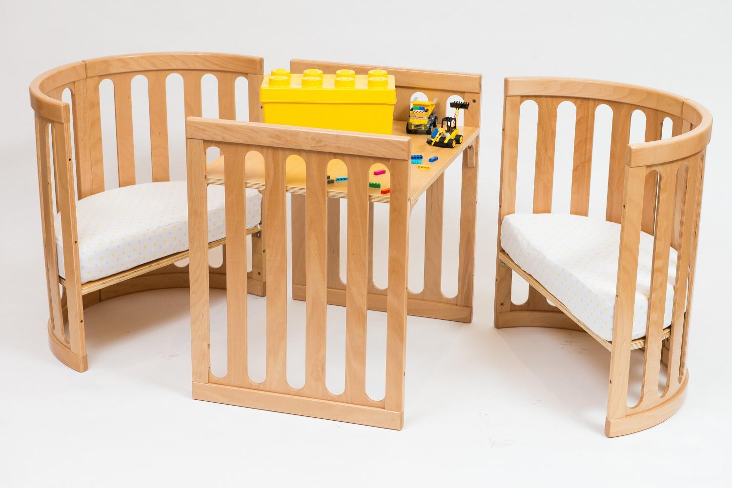 4-in-1 Convertible Crib - Crib converts to bassinet and toddler bed