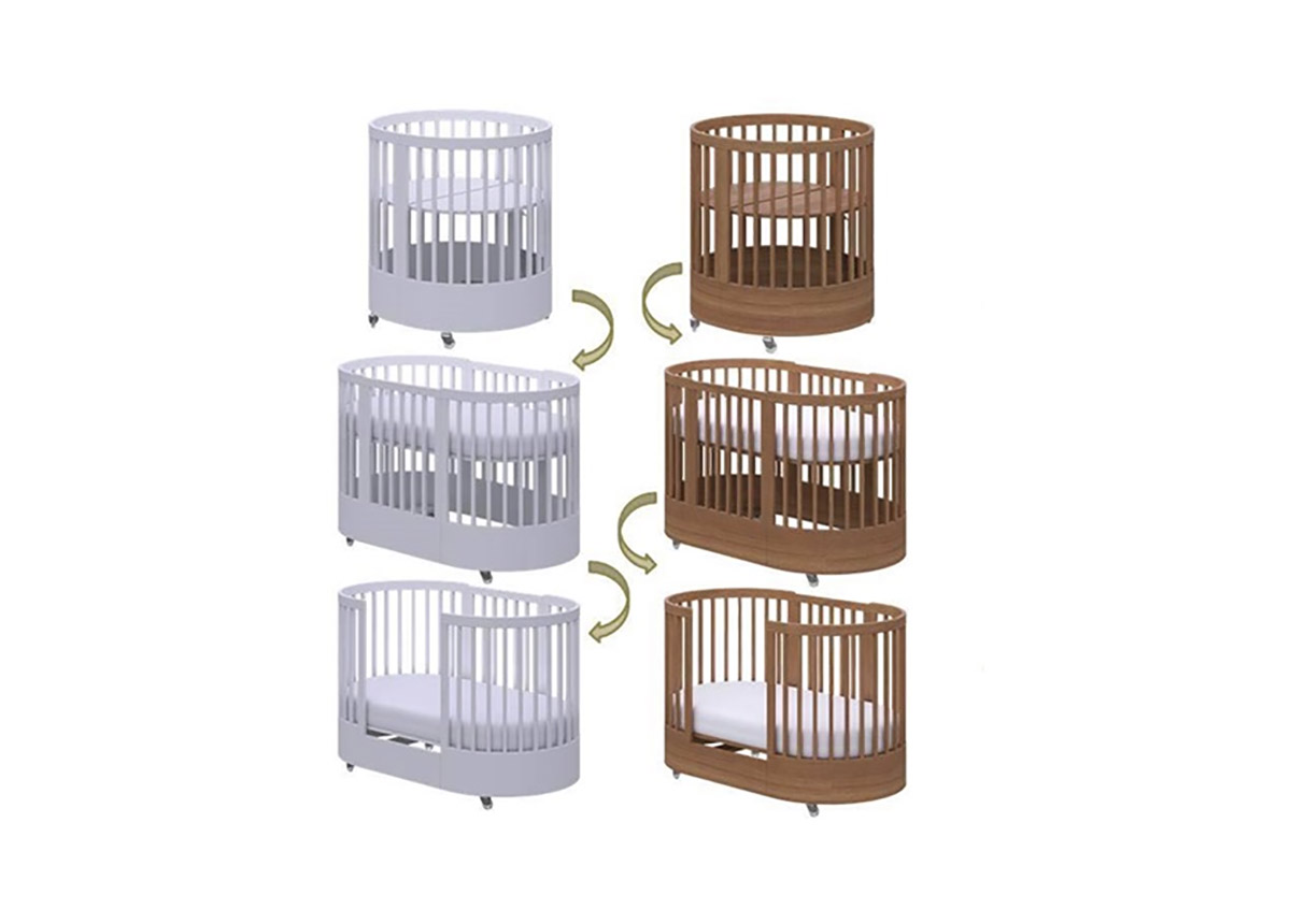 4-in-1 Convertible Crib - Crib converts to bassinet and toddler bed