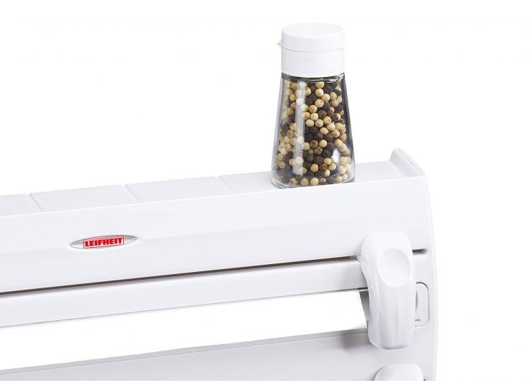 4-in-1 Roll Holder For Plastic Wrap, Tinfoil, and Paper Towels - Leifheit 25771 Kitchen roll holder