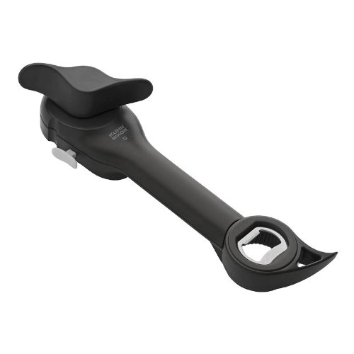 5-in-1 Opener Easily Opens Cans, Bottles, Jars and More - Kuhn Rikon Auto Safety Master Can Opener