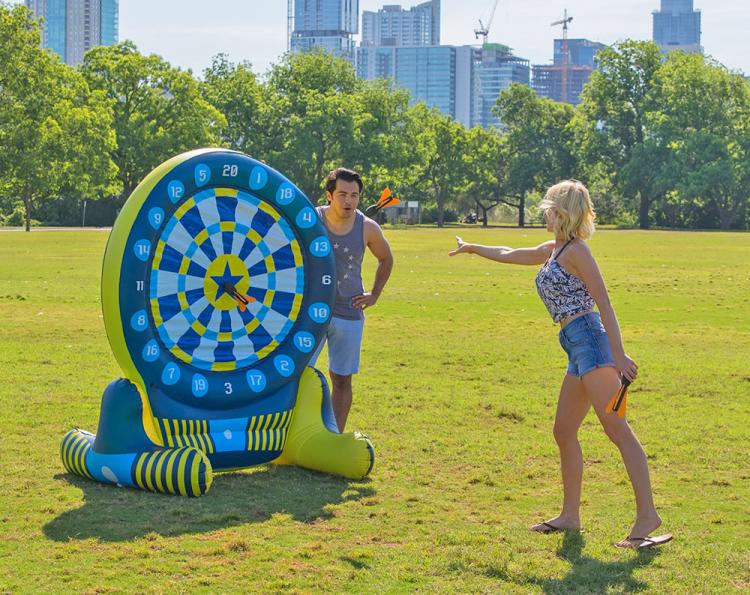 6 Foot Inflatable Giant Backyard Dart Board - Huge floating pool dart board