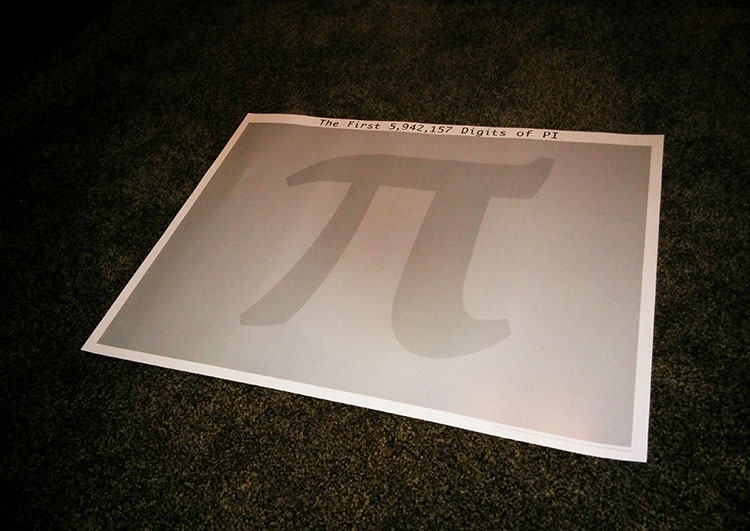 6 Million Digits of Pi Poster