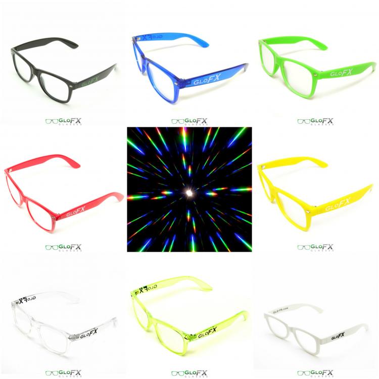 Light Enhancing Concert Glasses - Laser Show Glasses Enhances Lights - Trippy Light Glasses