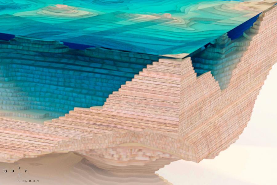 Abyss Table Designer Topographical Sea Floor Coffee Table