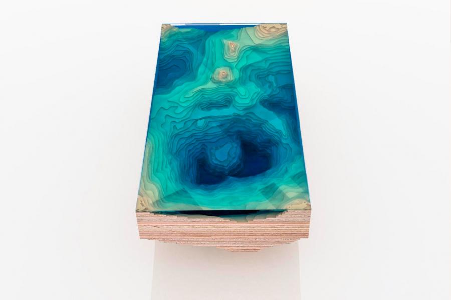 Abyss Table Designer Topographical Sea Floor Coffee Table