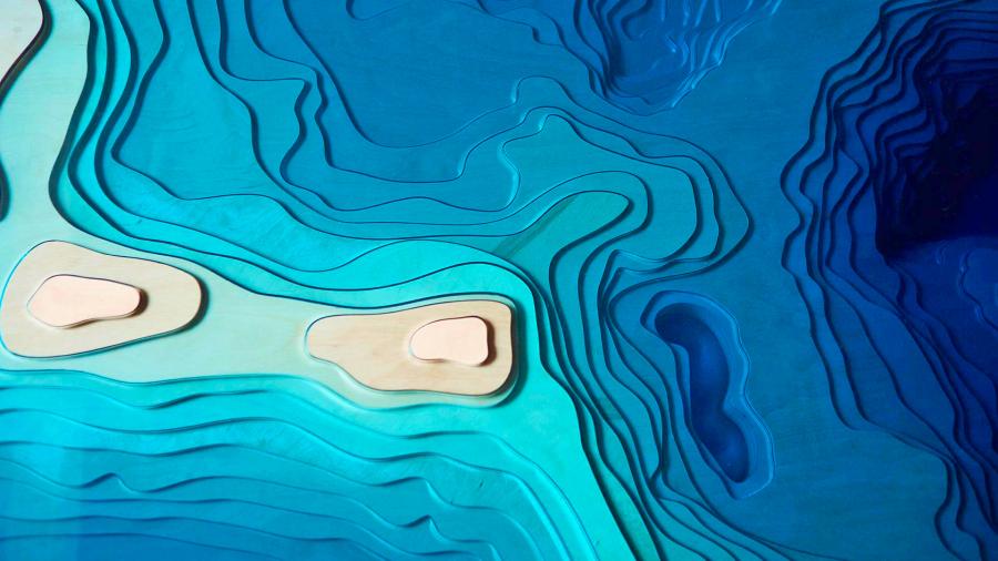Abyss Table Designer Topographical Sea Floor Coffee Table