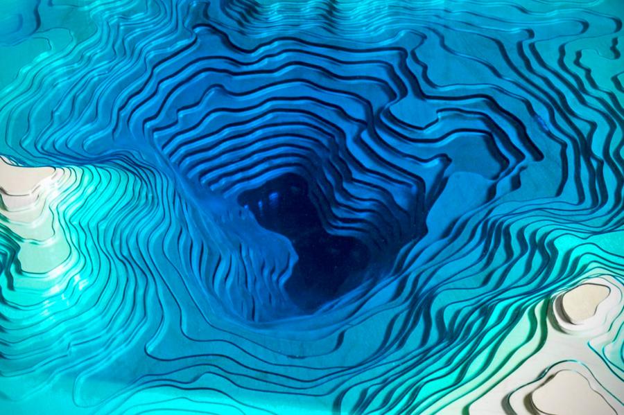 Abyss Table Designer Topographical Sea Floor Coffee Table