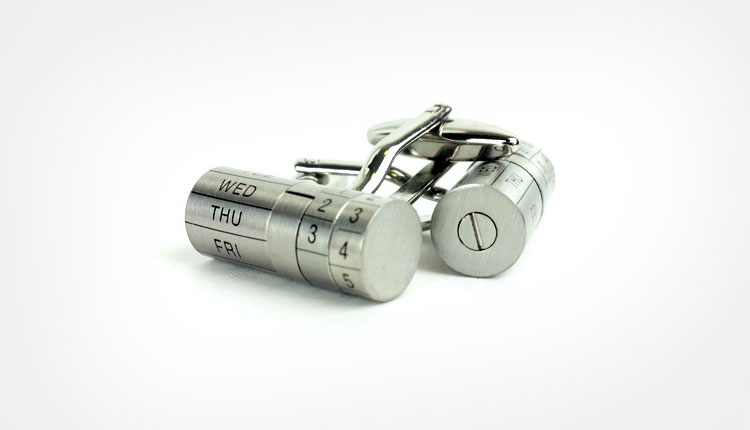 Adjustable Date Cufflinks - Calendar Cufflinks
