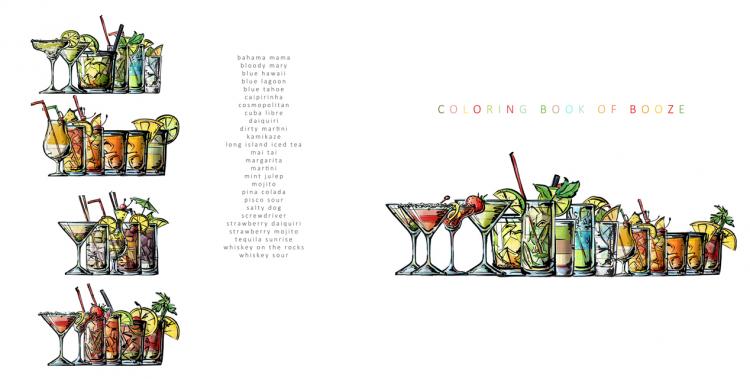 Coloring Book Of Booze - Adult Cocktail Coloring Book