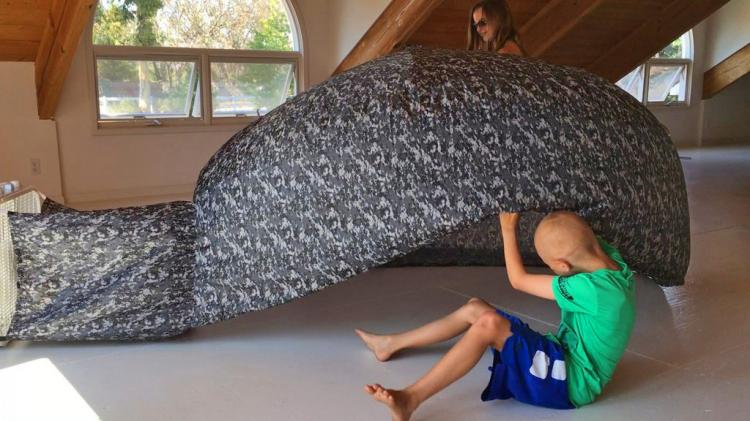 Inflatable Air Forts - Box Fan Air Fort - Uses fan to inflate in just seconds - Blow-up Kids play fort