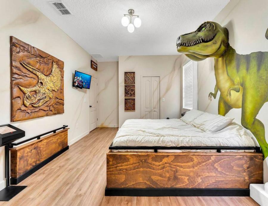 Dino-Themed Airbnb With Giant Dinosaur Beds - Dinosaur vacation rental home