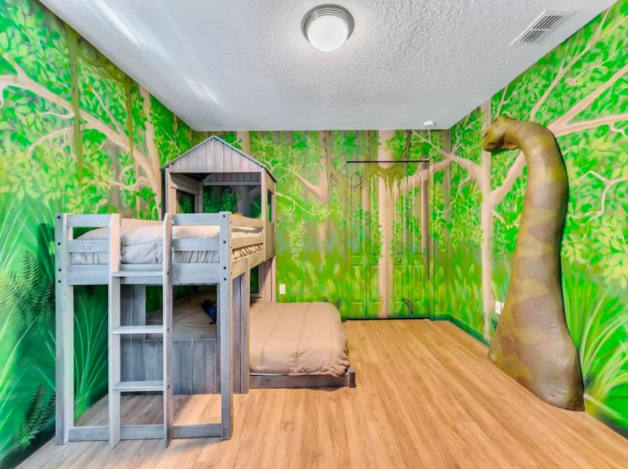 Dino-Themed Airbnb With Giant Dinosaur Beds - Dinosaur vacation rental home