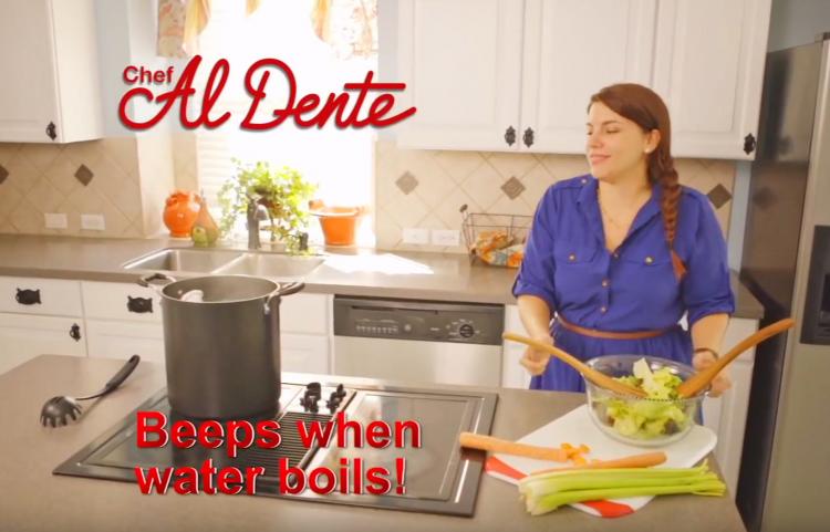 Chef Al Dente Singing Chef Pasta Timer - Floating chef speaker gets perfectly cooked pasta every-time