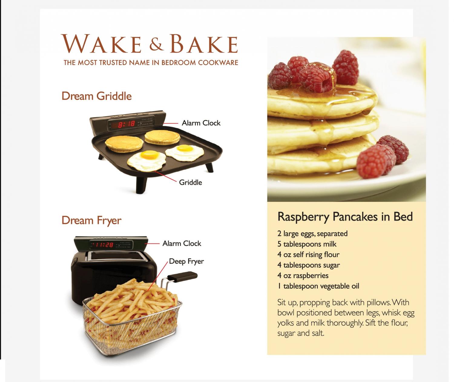 Dream Griddle Alarm Clock Breakfast Griddle Prank Box