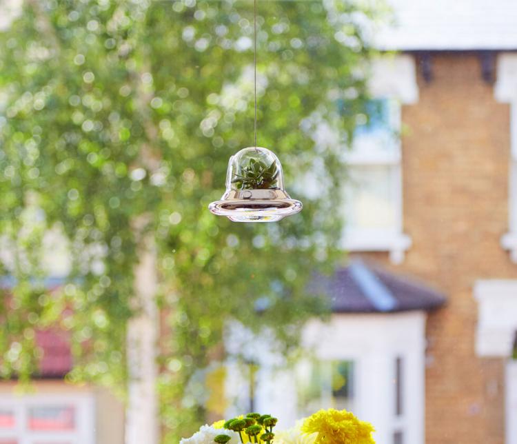 Alien Invasion Flying Saucer Hanging Air Plant Holder - UFO alien ship succulent planter