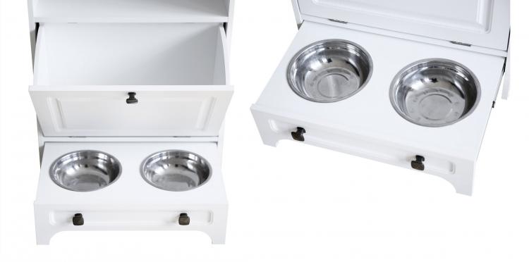 Dog feeder station - All-in-1 Dog Feeding Station with giant food drawer