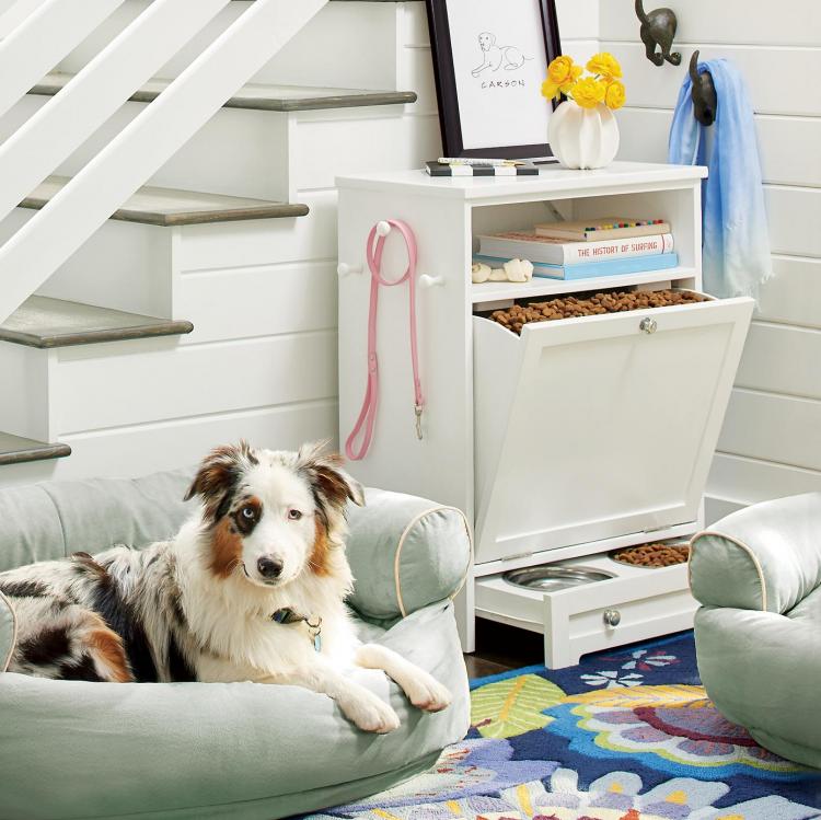 Dog feeder station - All-in-1 Dog Feeding Station with giant food drawer