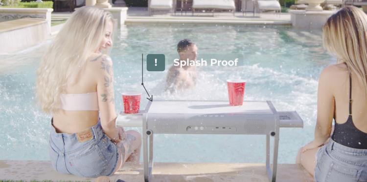 GoPorTable Ultimate Party Table - Folding smart table with speakers and charging dock