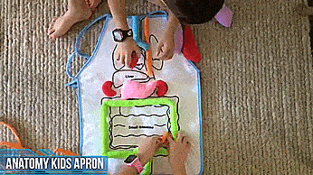 Anatomy Kids Apron Educates Children On Body Organs - Body organ teaching velco apron