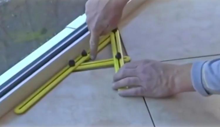 Angle-Izer Measuring Tool Gets The Perfect Angle For Cutting Wood, Tile, Brick