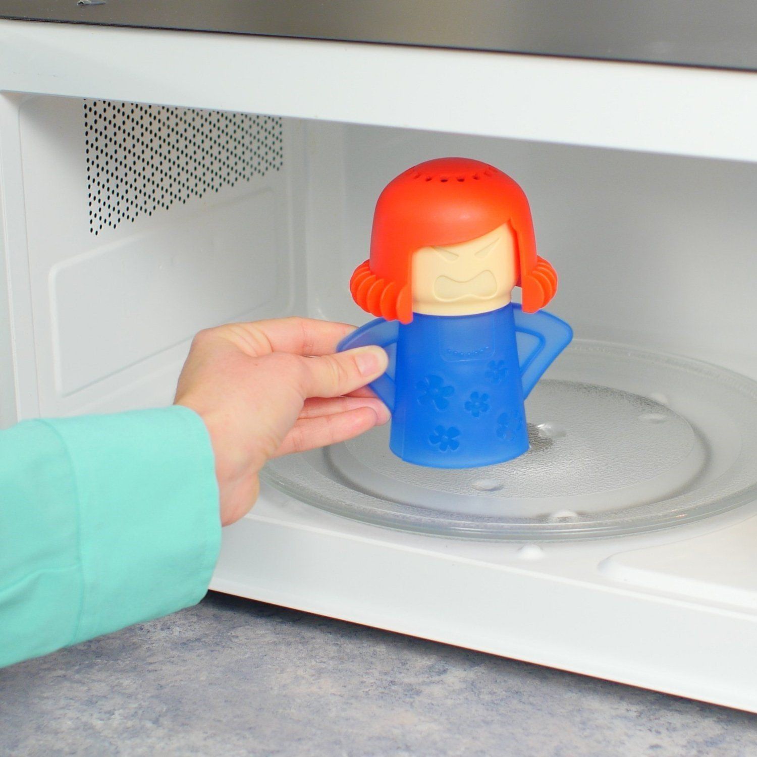 Angry Mama Microwave Cleaner Uses Steam To Clean The Crud Off Microwave