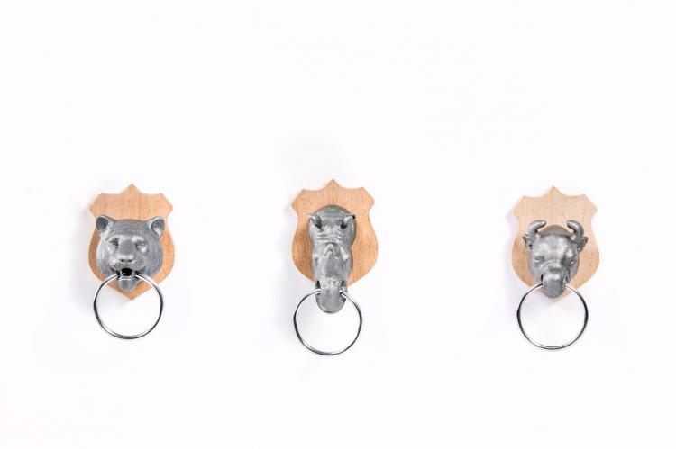Magnetic Animal Head Key Holder - Hunting Trophy Animal Head Key Holder