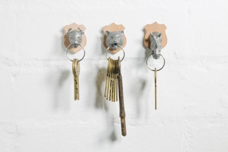 Magnetic Animal Head Key Holder - Hunting Trophy Animal Head Key Holder