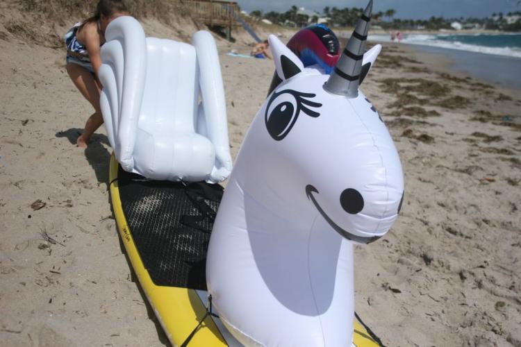 Stand-up Paddle-Board Floats Turn Your Board Into a unicorn - unicorn floats for SUP