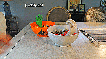Moving Monster Hand Candy Bowls - Animated witch hand Halloween candy bowls - Mummy hand candy bowl