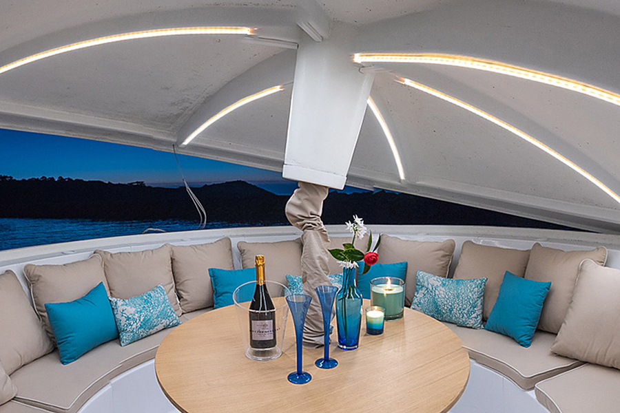 Anthenea Solar Powered Luxury Floating Hotel Suite - UFO-shaped saucer boat home