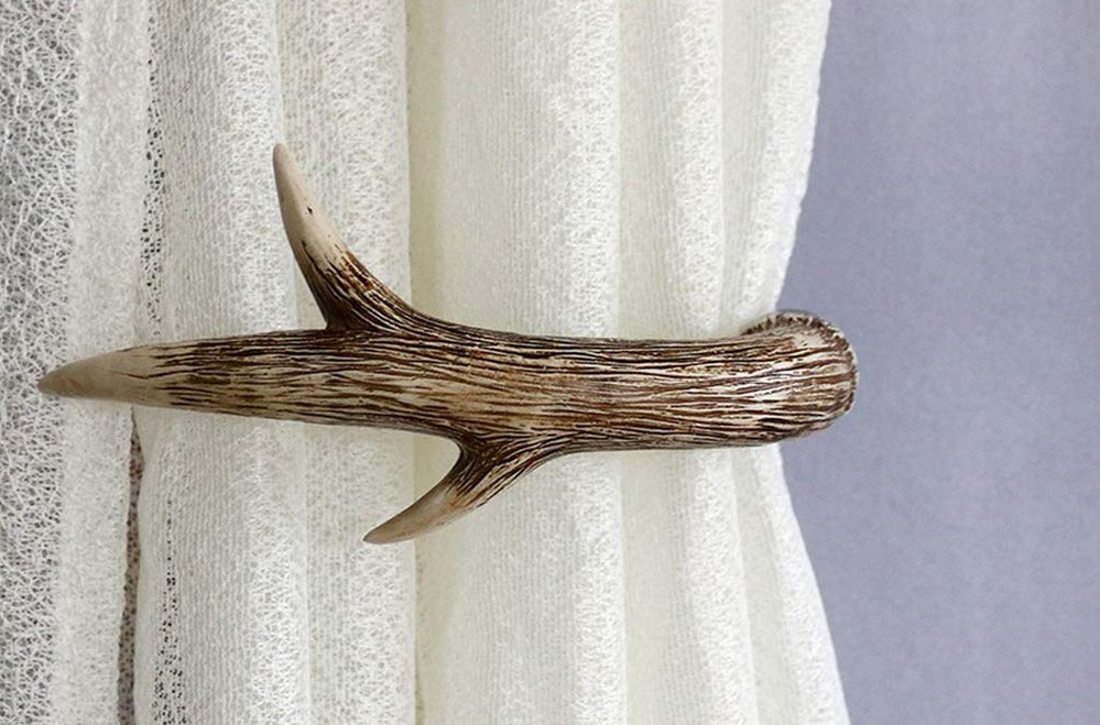 Deer Antler Curtain Tiebacks
