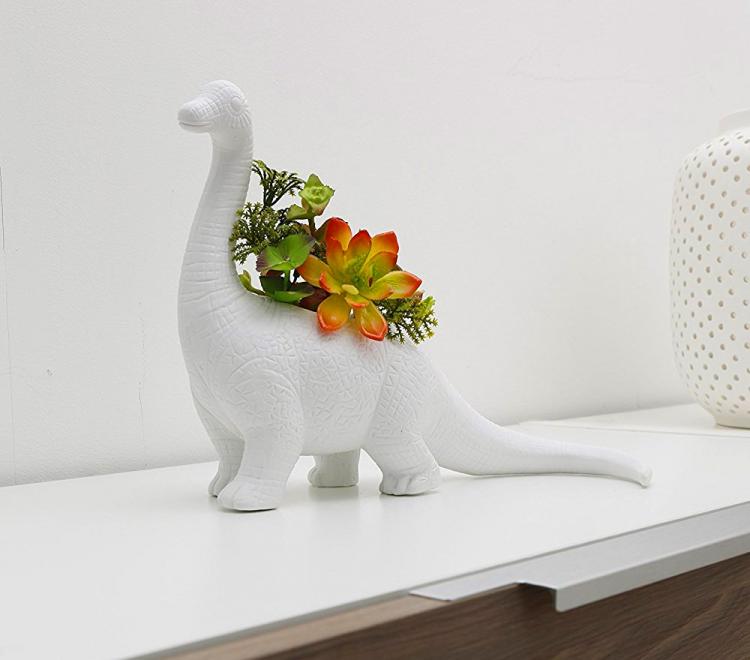 Aplantasaurus: Dinosaur Shaped Planter - Brontosaurus plant holder