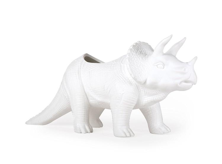 Tricerapot: Dinosaur Shaped Planter - Triceratops plant holder